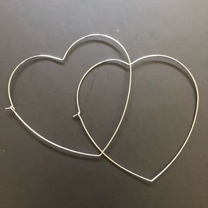 Heart shaped hoop earrings